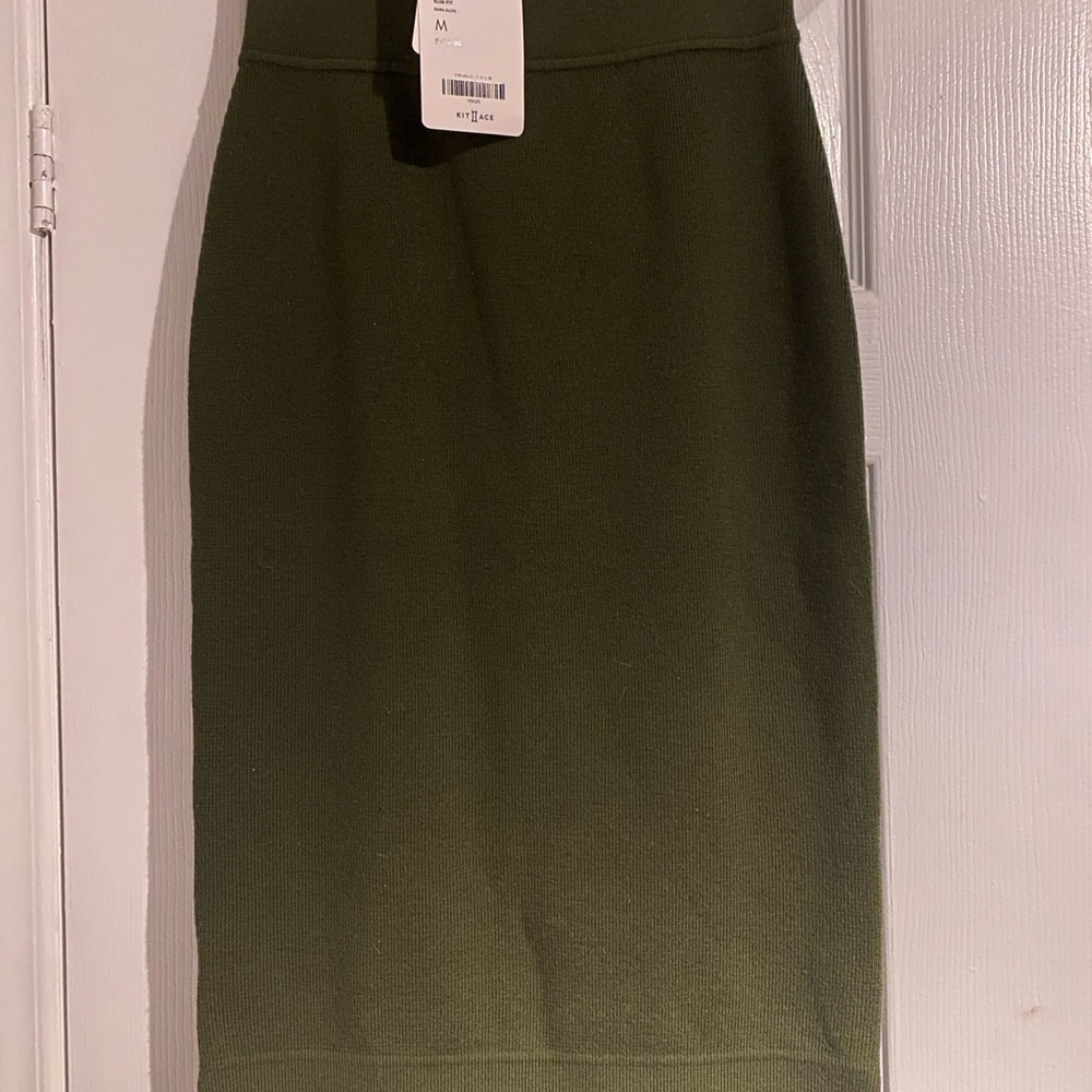 Kit and Ace Olive Green Pencil Skirt